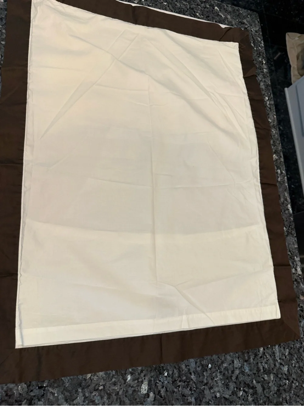 Restoration Hardware white and brown pillow shams see description